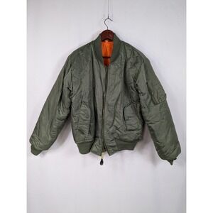 Tru-Spec MA-1 Intermediate Flyers Green Bomber Jacket Reversible Military M A007